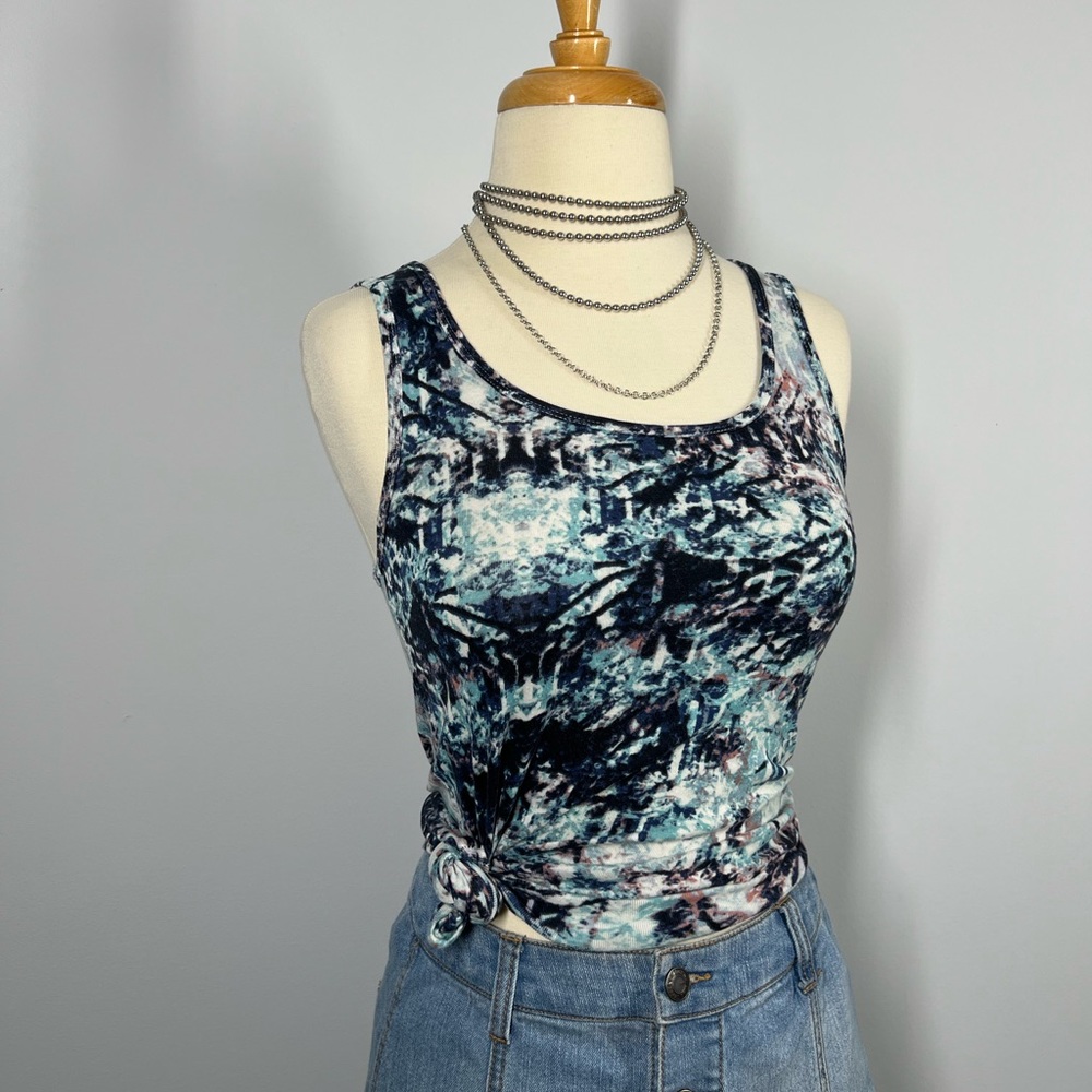 Casual Cotton Tie Dyed Tank Top